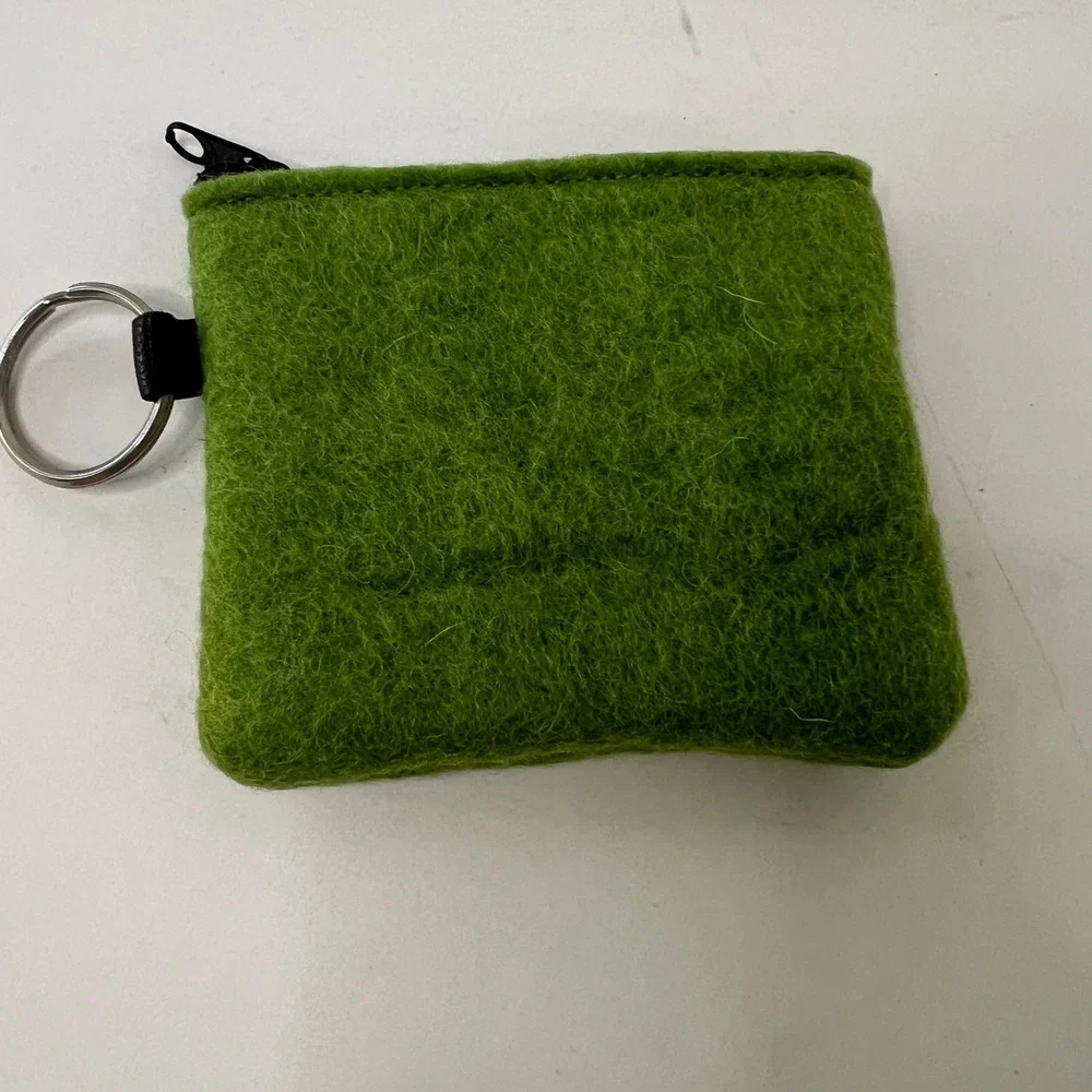 Joggles Wool Felt Mini Clutch Purse Lime Rickey NWT 3.5 x 4